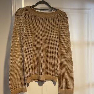 Michael Kors Shimmering Gold Knit Sweater
